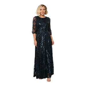 NEW Baltic Born Destiny Sequin Maxi Dress Navy Size 1X